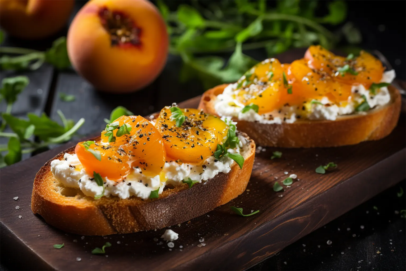 Aprikosen-Mohn-Bruschetta