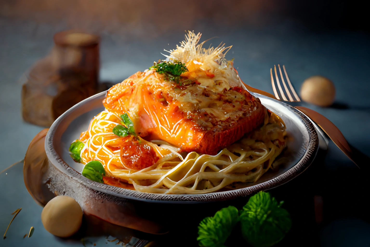 Capellini mit Lachs