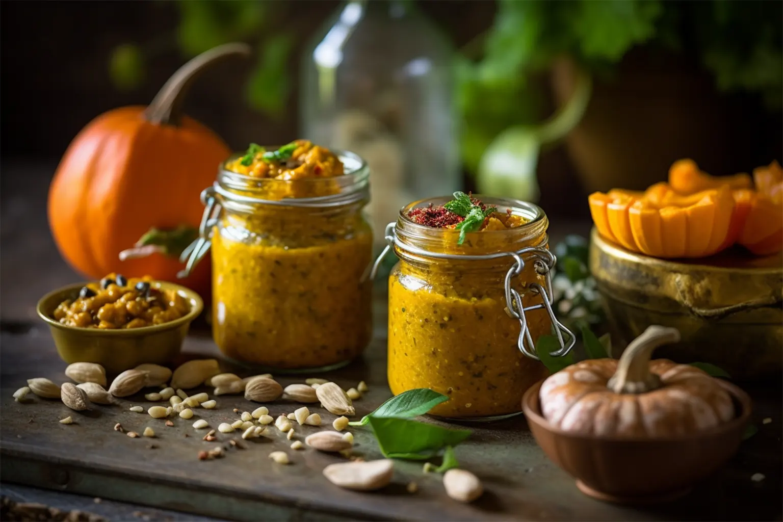 Pumpkin-Cashew Pesto with Toasted Bread