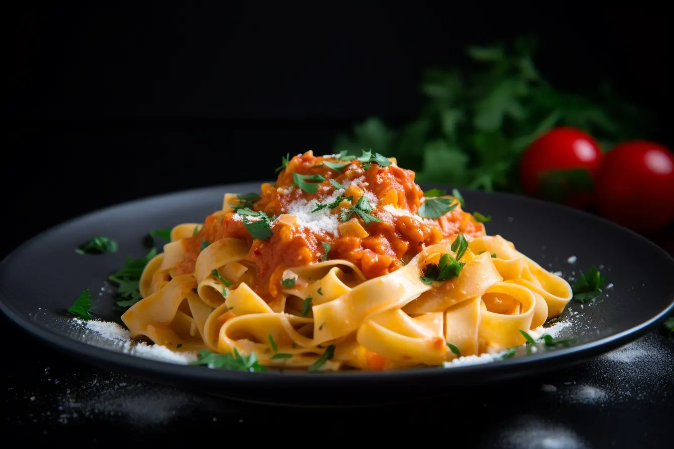 Kräuterpasta mit Letscho