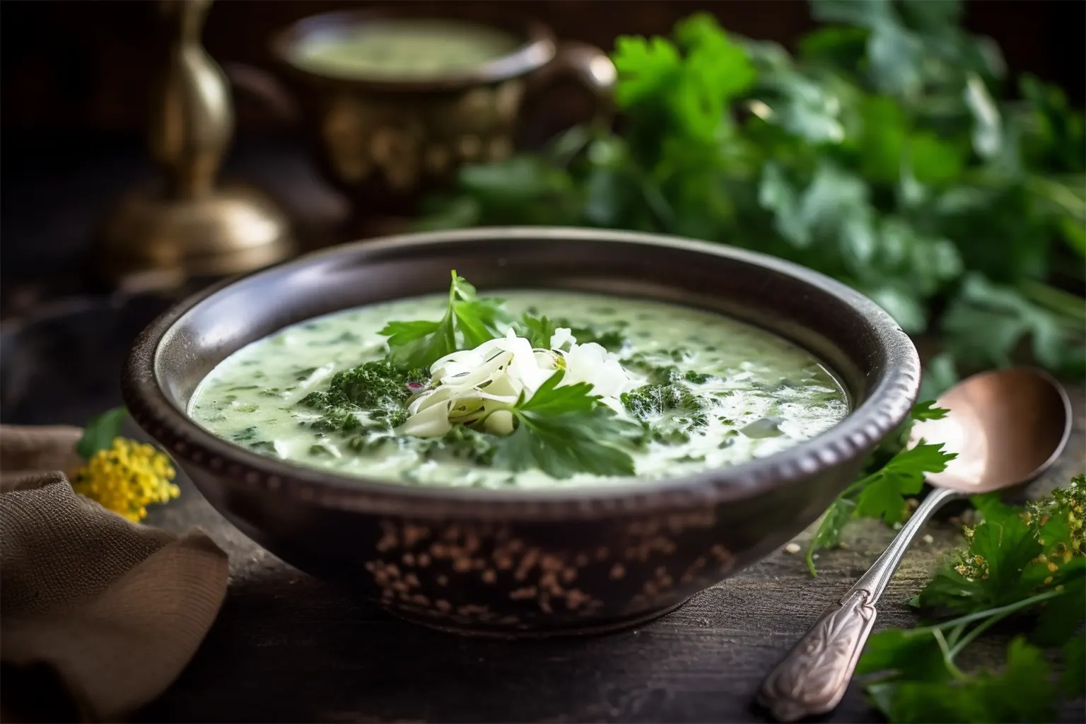 Kokos-Brennnessel-Suppe