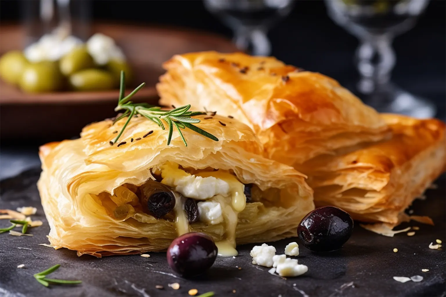 Fennel and Feta Cheese Puff Pastry