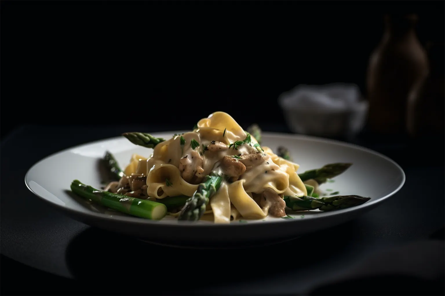 Pasta mit Spargel und Pfifferlingen